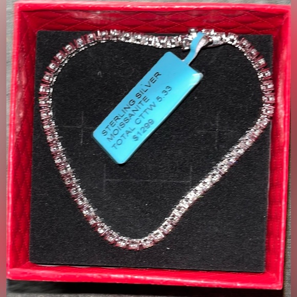 Moissanite Jewelry - Elegant Sterling Silver Bracelet Total CTTW 5.33